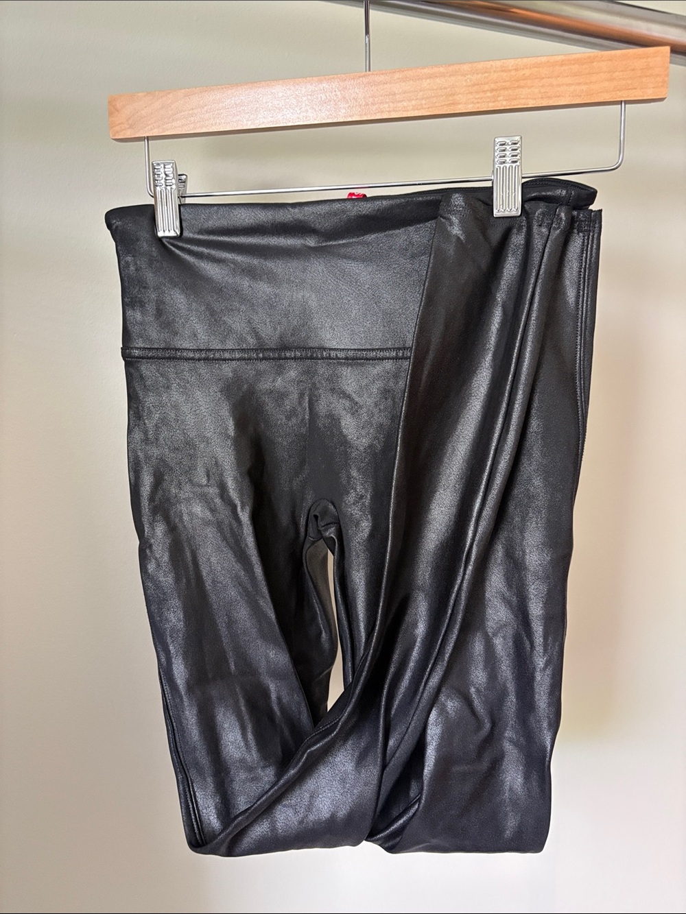 Faux leather leggings spanx